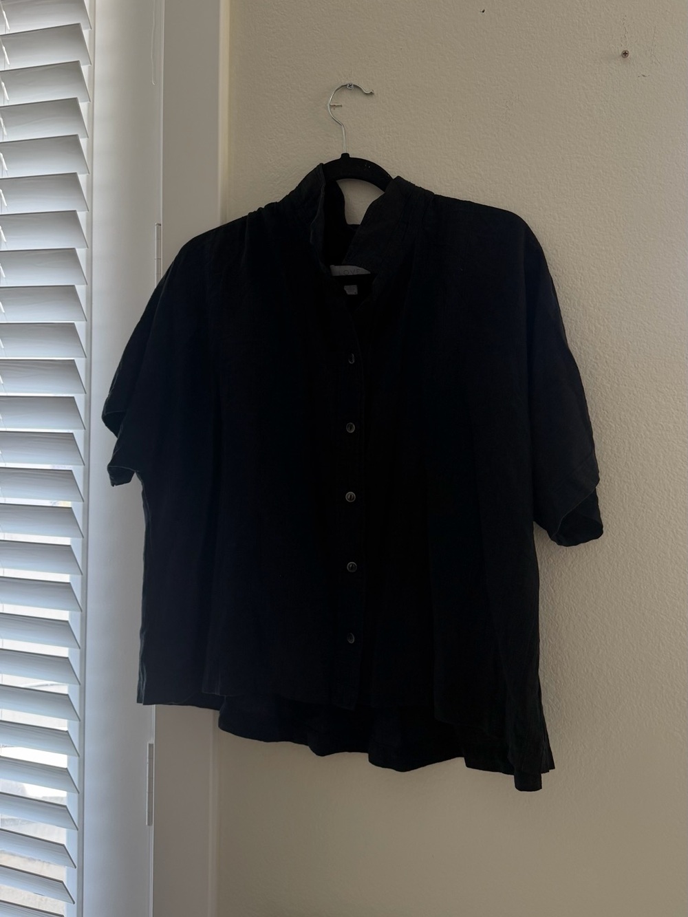 Relaxed Black Button-Down Women's Shirt